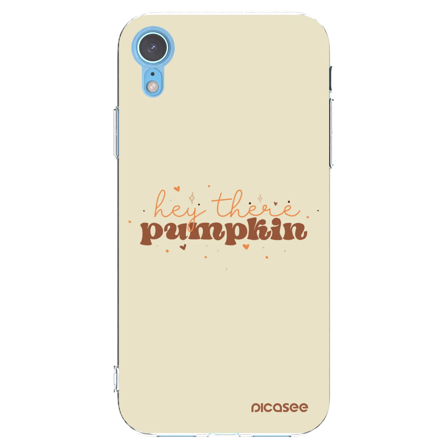 Picasee silikónový prehľadný obal pre Apple iPhone XR - Hey there pumpkin
