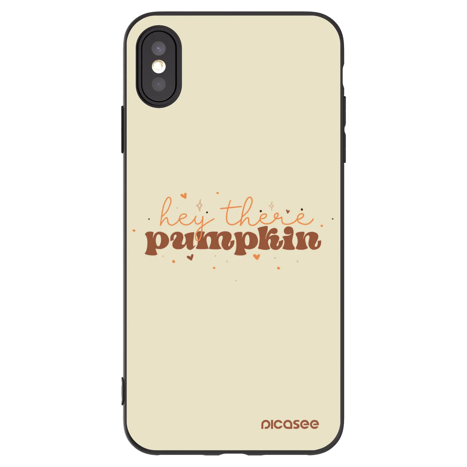 Picasee silikónový čierny obal pre Apple iPhone XS Max - Hey there pumpkin