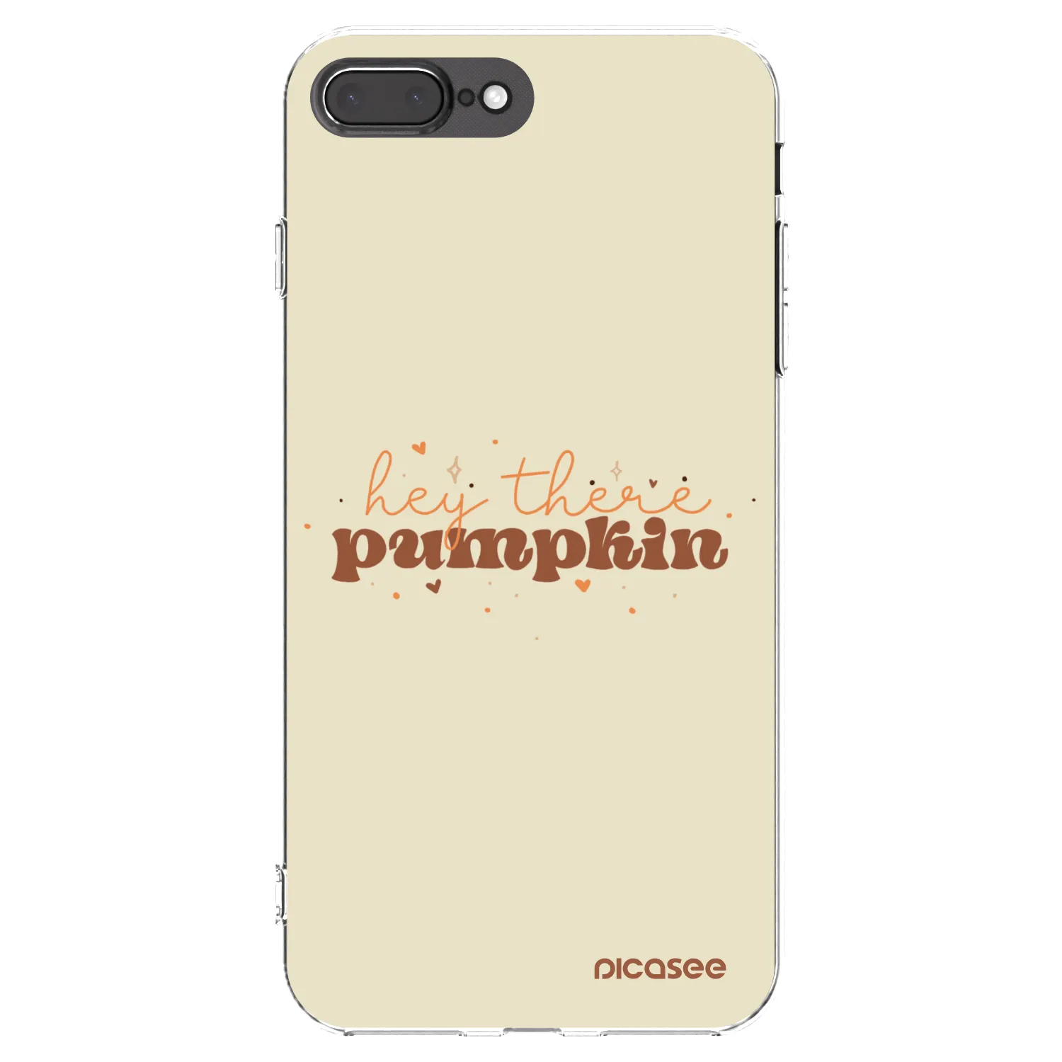Picasee silikónový prehľadný obal pre Apple iPhone 7 Plus - Hey there pumpkin