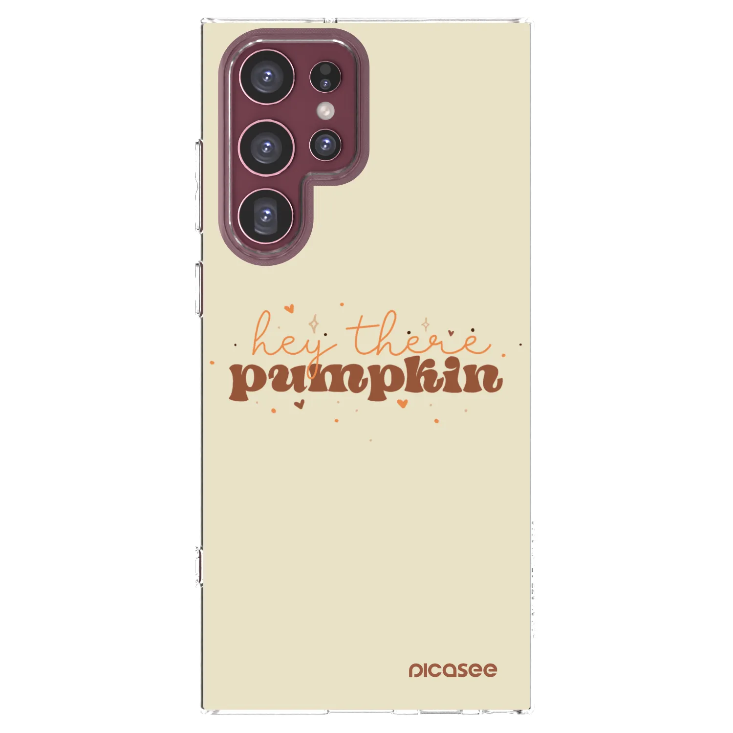 Picasee silikónový prehľadný obal pre Samsung Galaxy S22 Ultra 5G - Hey there pumpkin