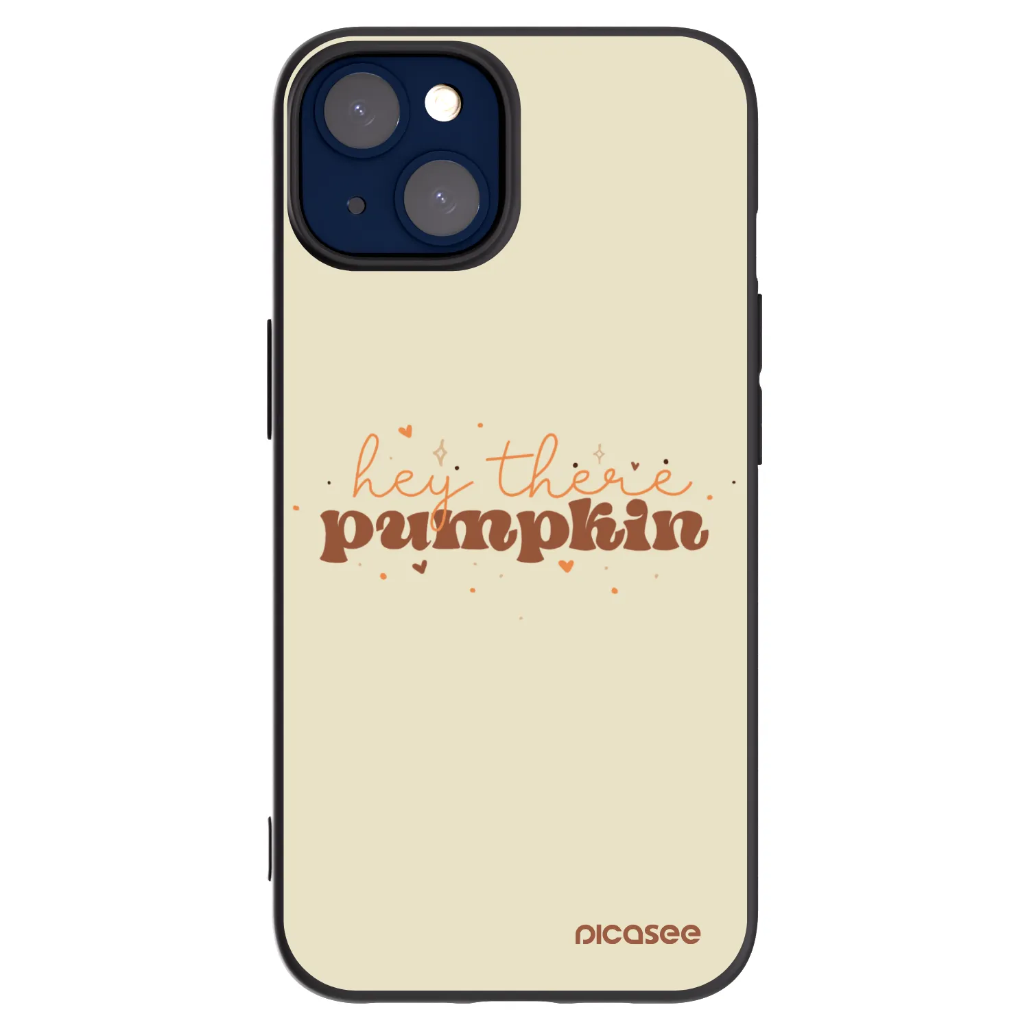 Picasee silikónový čierny obal pre Apple iPhone 14 - Hey there pumpkin