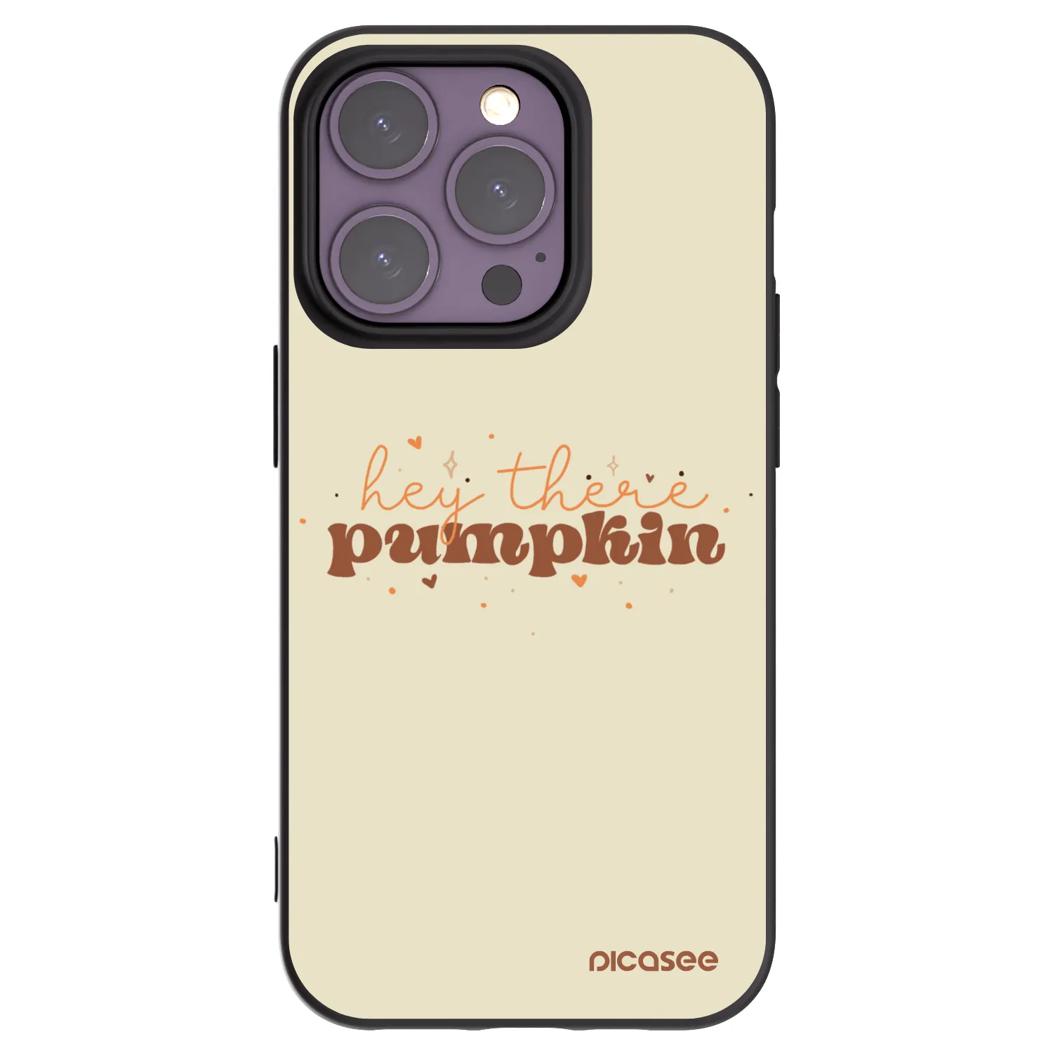Picasee silikónový čierny obal pre Apple iPhone 14 Pro - Hey there pumpkin
