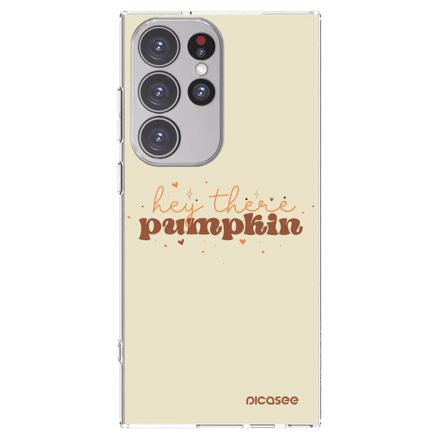 Picasee silikónový prehľadný obal pre Samsung Galaxy S23 Ultra 5G - Hey there pumpkin