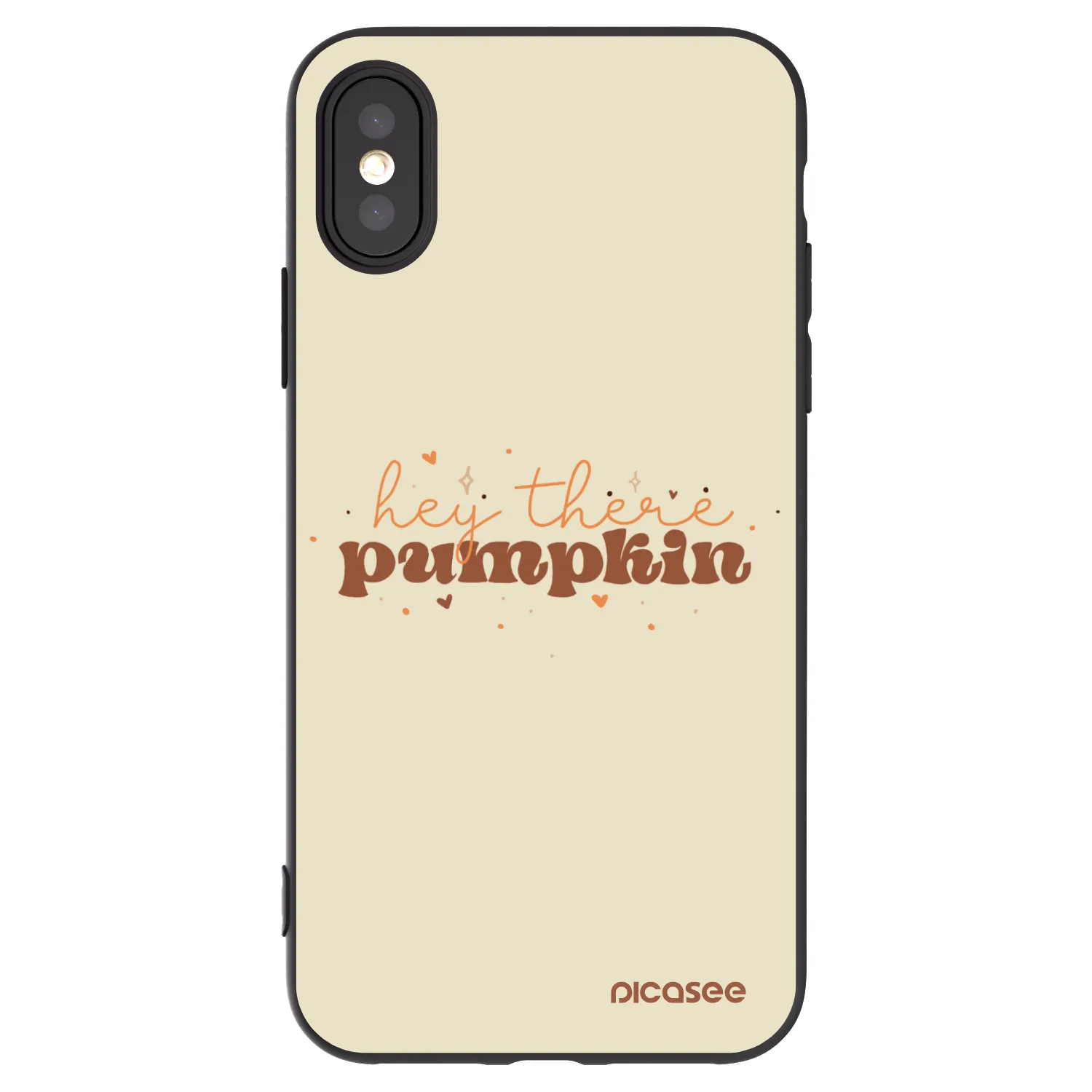 Picasee silikónový čierny obal pre Apple iPhone X/XS - Hey there pumpkin