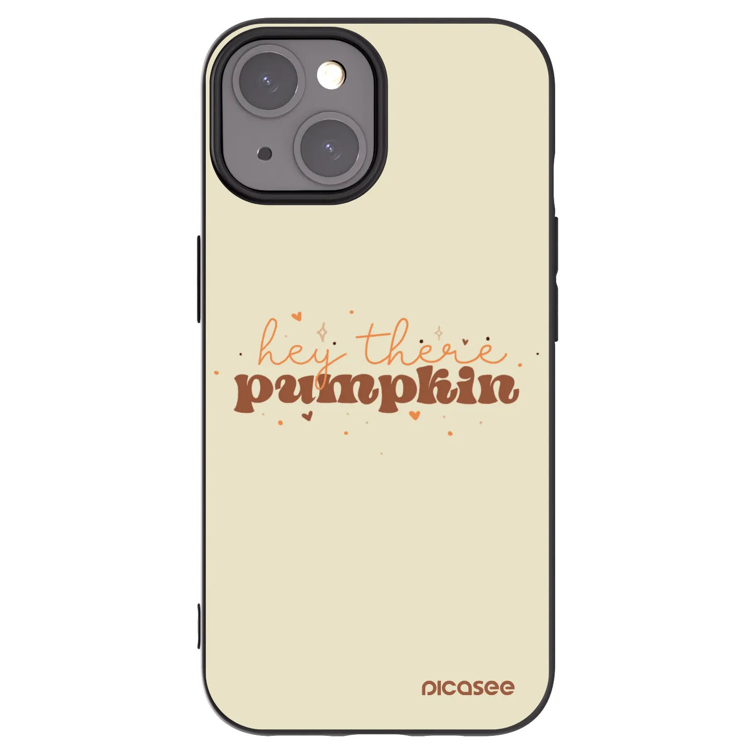 Picasee silikónový čierny obal pre Apple iPhone 15 - Hey there pumpkin