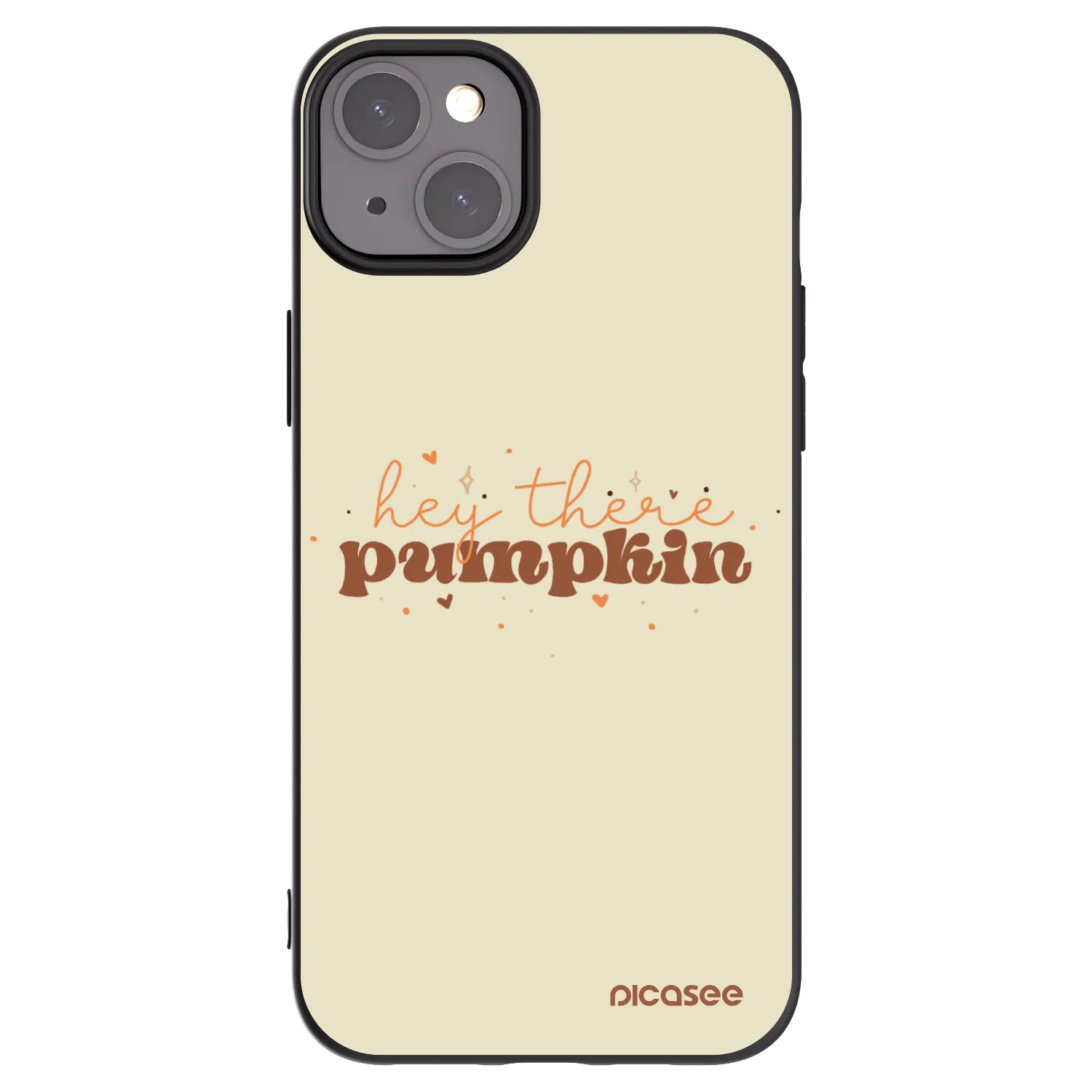 Picasee silikónový čierny obal pre Apple iPhone 15 Plus - Hey there pumpkin