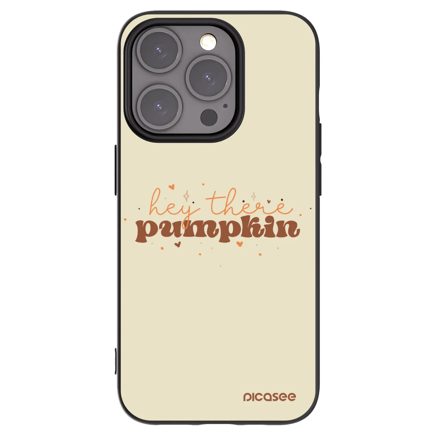 Picasee silikónový čierny obal pre Apple iPhone 15 Pro - Hey there pumpkin