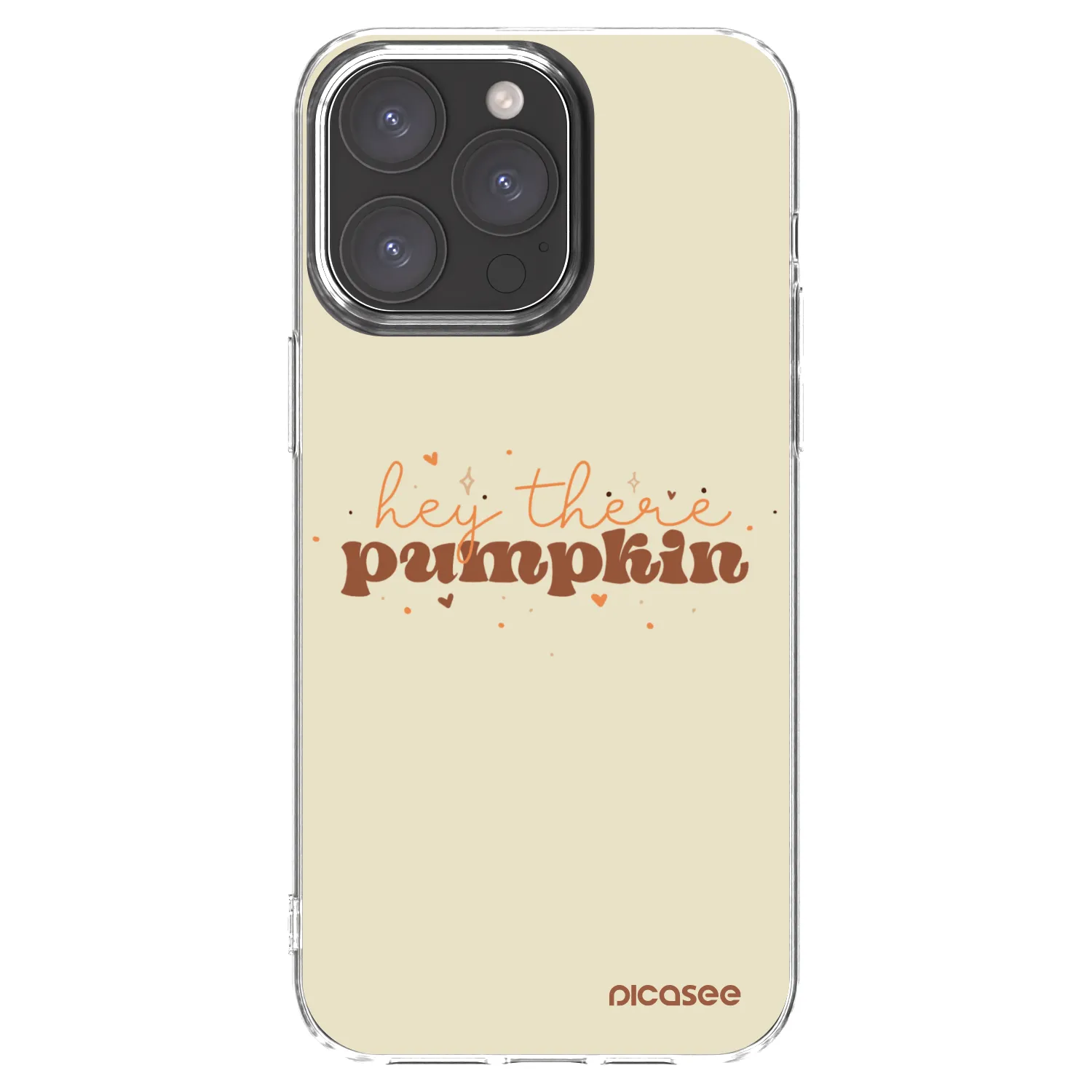 Picasee silikónový prehľadný obal pre Apple iPhone 15 Pro Max - Hey there pumpkin