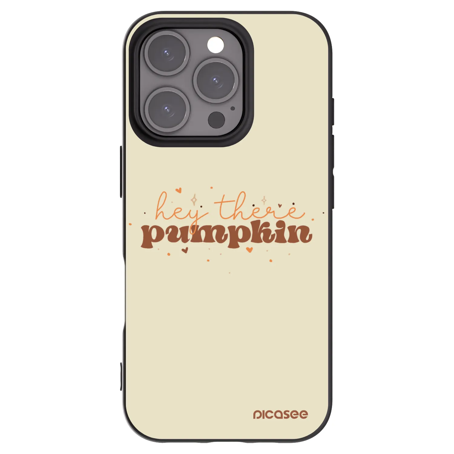 Picasee silikónový čierny obal pre Apple iPhone 16 Pro - Hey there pumpkin
