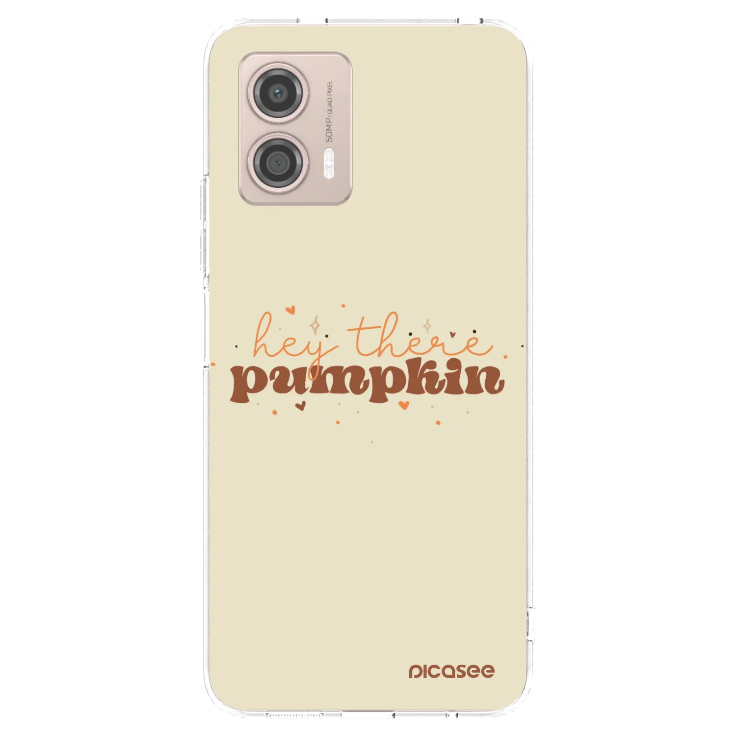 Picasee silikónový prehľadný obal pre Motorola Moto G53 5G - Hey there pumpkin