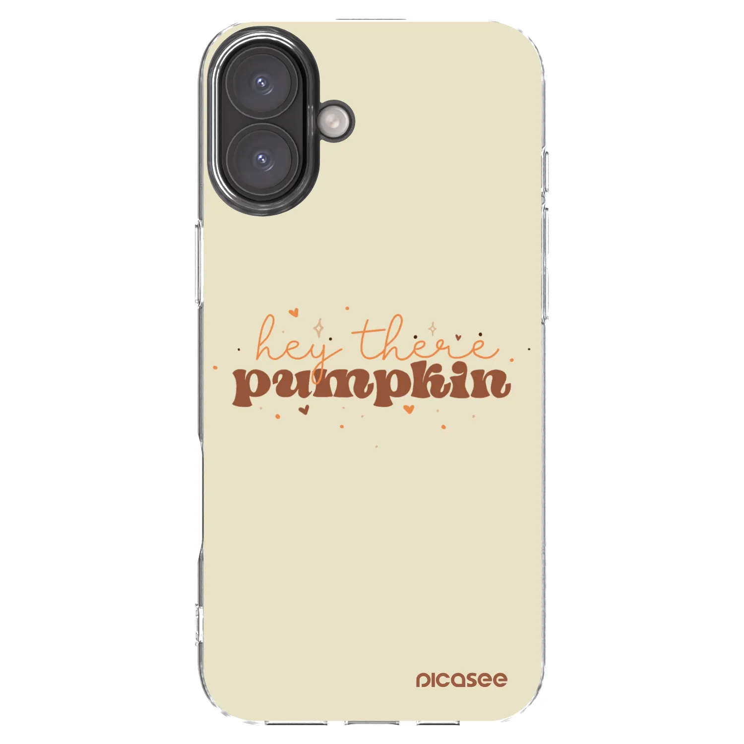 Picasee silikónový prehľadný obal pre Apple iPhone 16 Plus - Hey there pumpkin