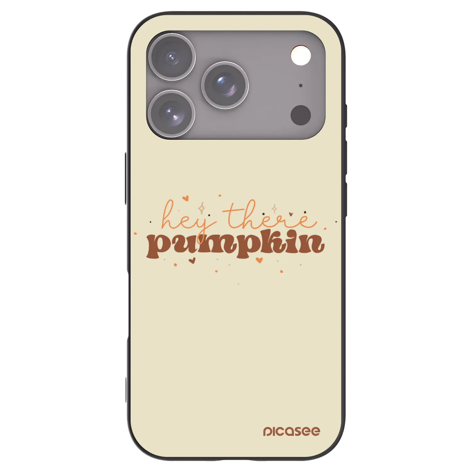 Picasee silikónový čierny obal pre Apple iPhone 17 Pro - Hey there pumpkin