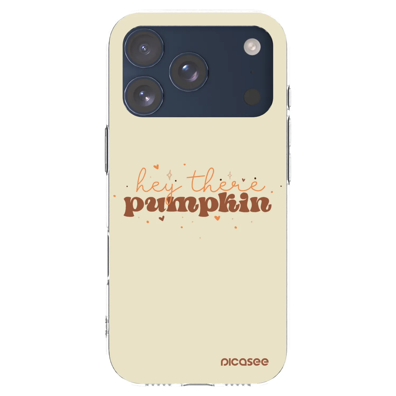 Picasee silikónový prehľadný obal pre Apple iPhone 17 Pro - Hey there pumpkin