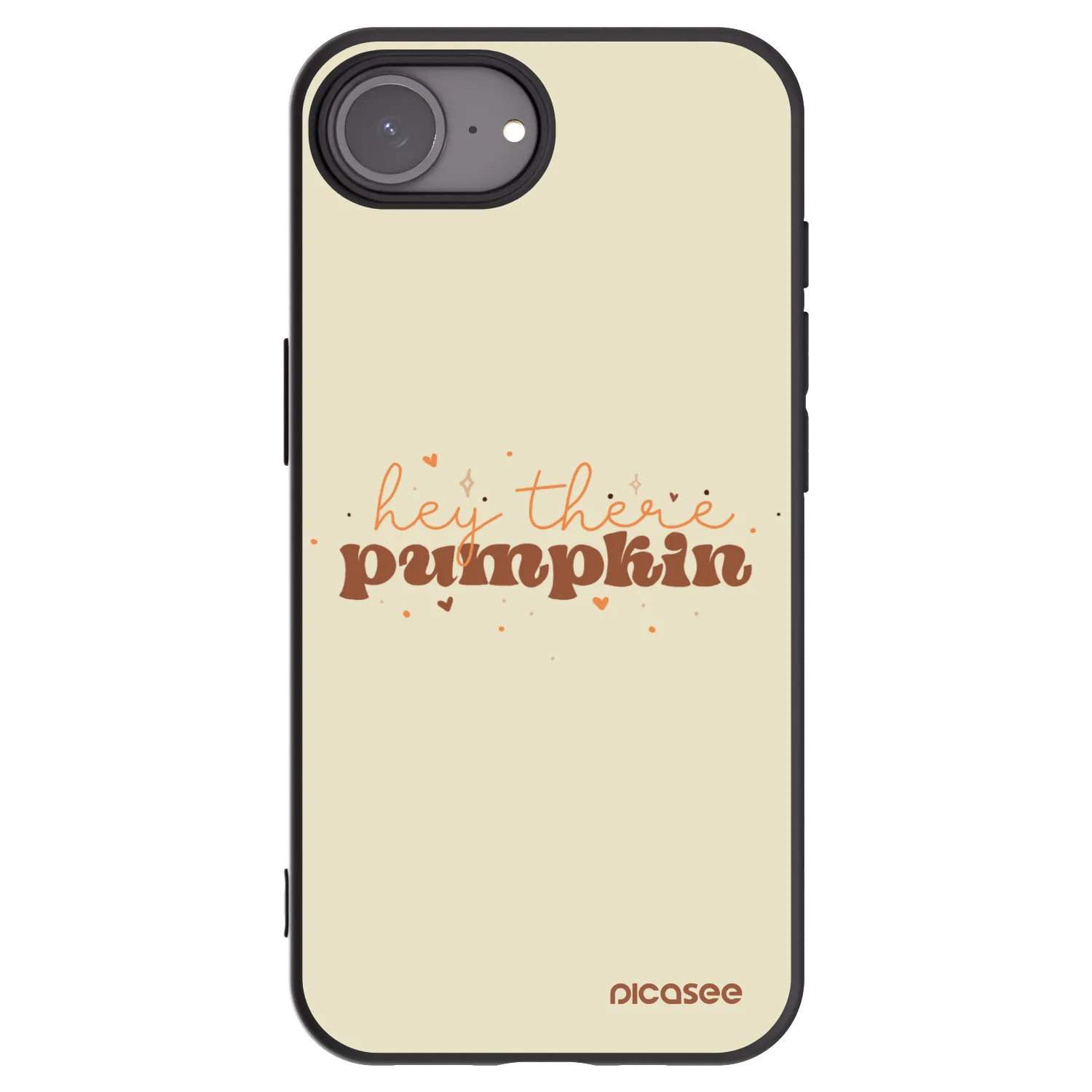 Picasee silikónový čierny obal pre Apple iPhone 17e - Hey there pumpkin
