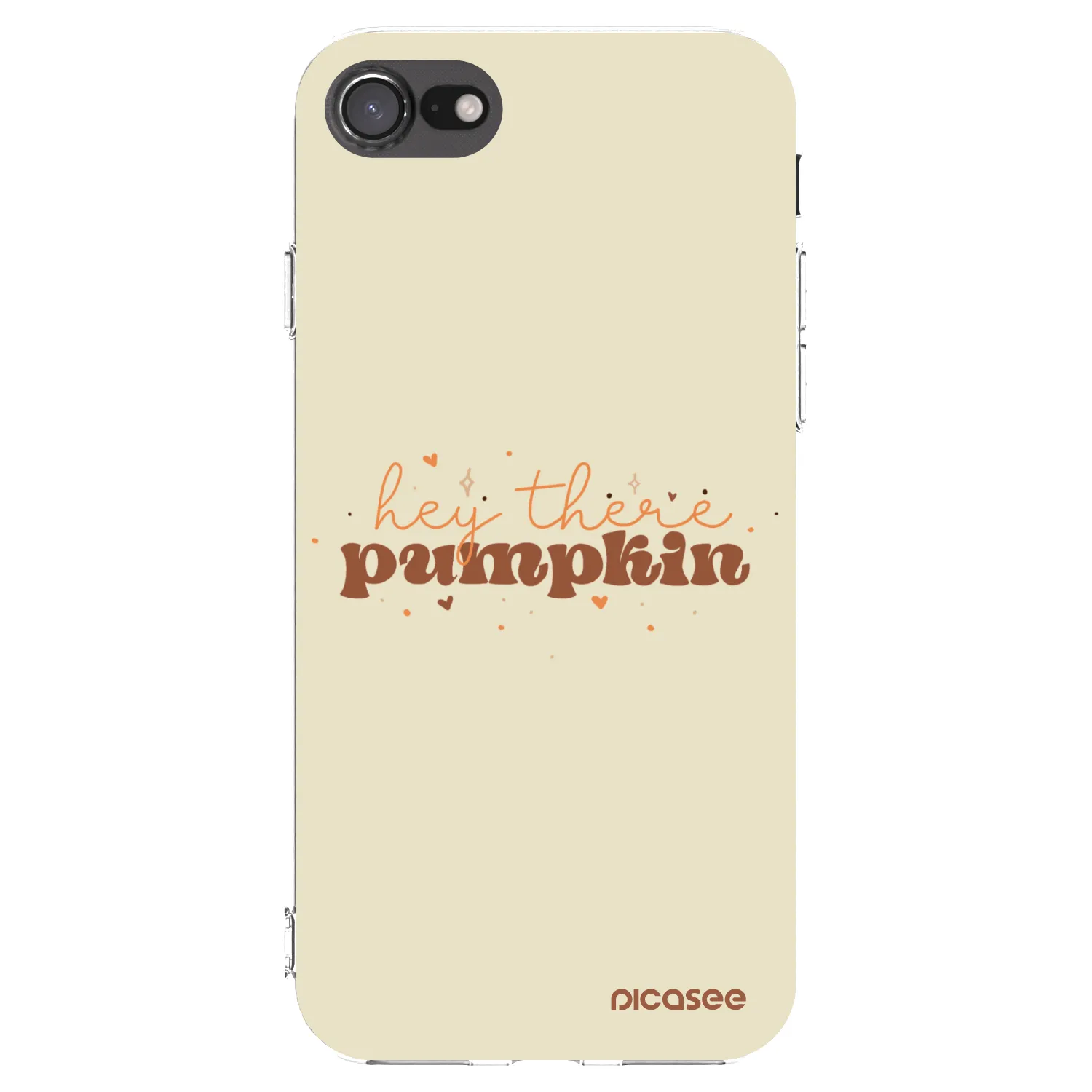 Picasee silikónový prehľadný obal pre Apple iPhone 8 - Hey there pumpkin