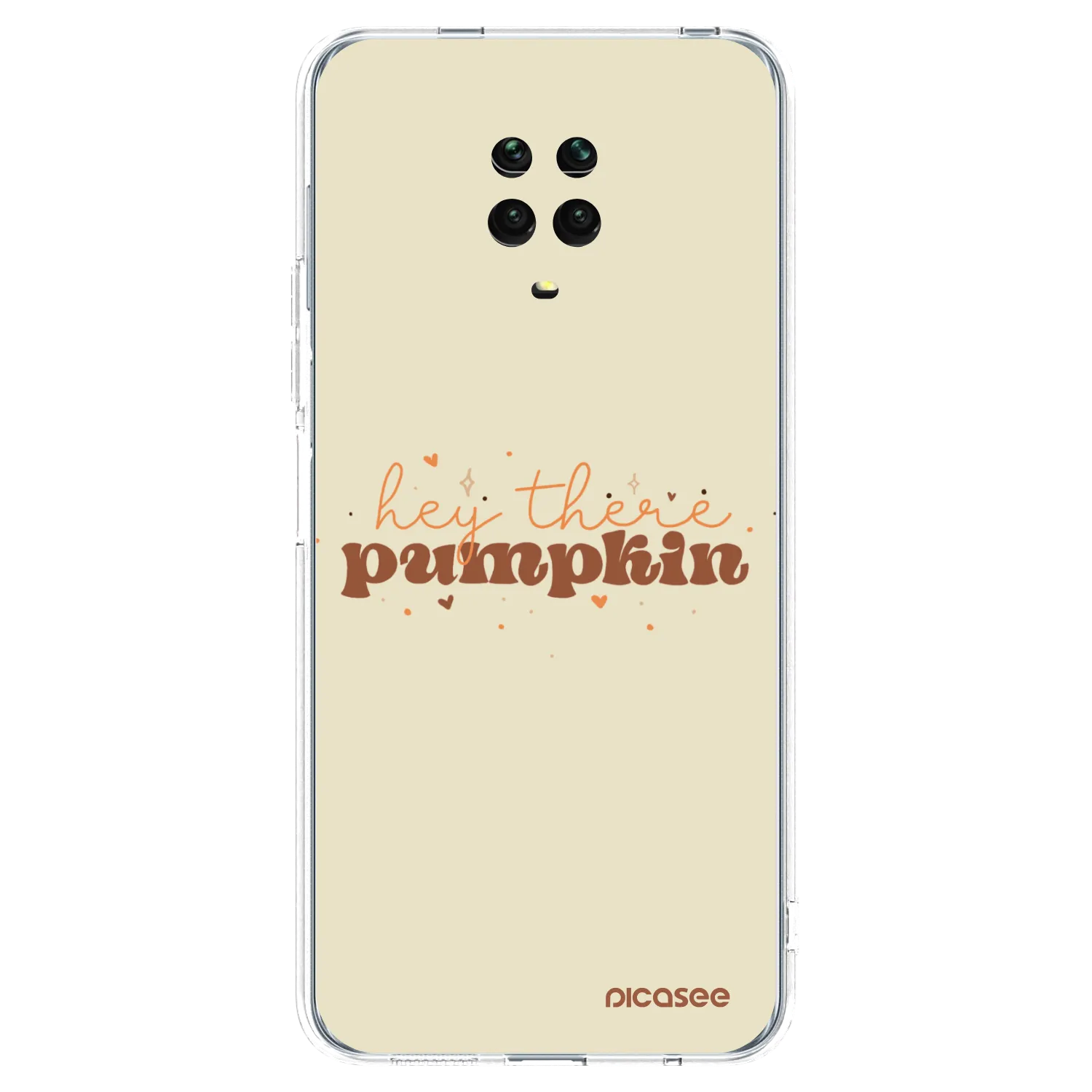 Picasee silikónový prehľadný obal pre Xiaomi Redmi Note 9 Pro - Hey there pumpkin