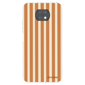 Picasee silikónový prehľadný obal pre Xiaomi Redmi Note 9T - Orange lines