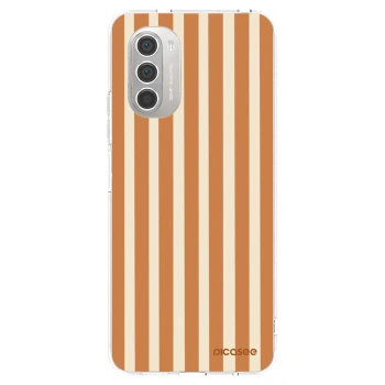Picasee silikónový prehľadný obal pre Motorola Moto G51 - Orange lines