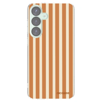 Picasee silikónový prehľadný obal pre Samsung Galaxy S25+ 5G - Orange lines