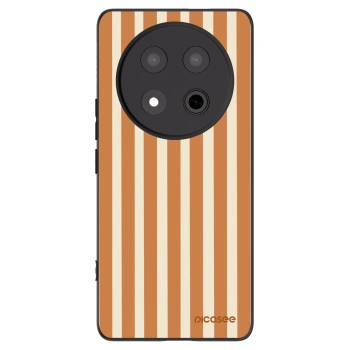 Picasee silikónový čierny obal pre Honor Magic7 Lite 5G - Orange lines