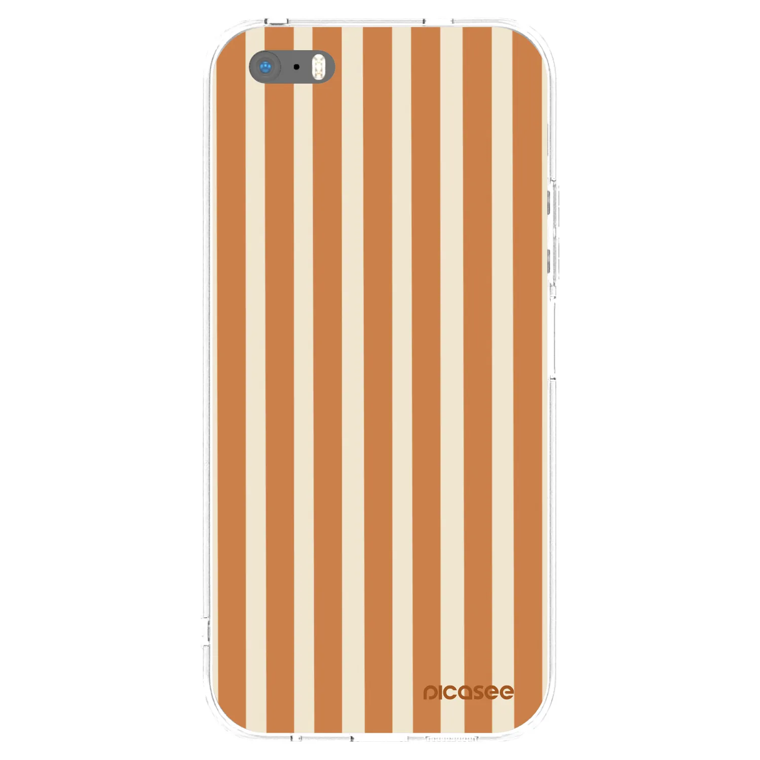 Picasee silikónový prehľadný obal pre Apple iPhone 5/5S/SE - Orange lines