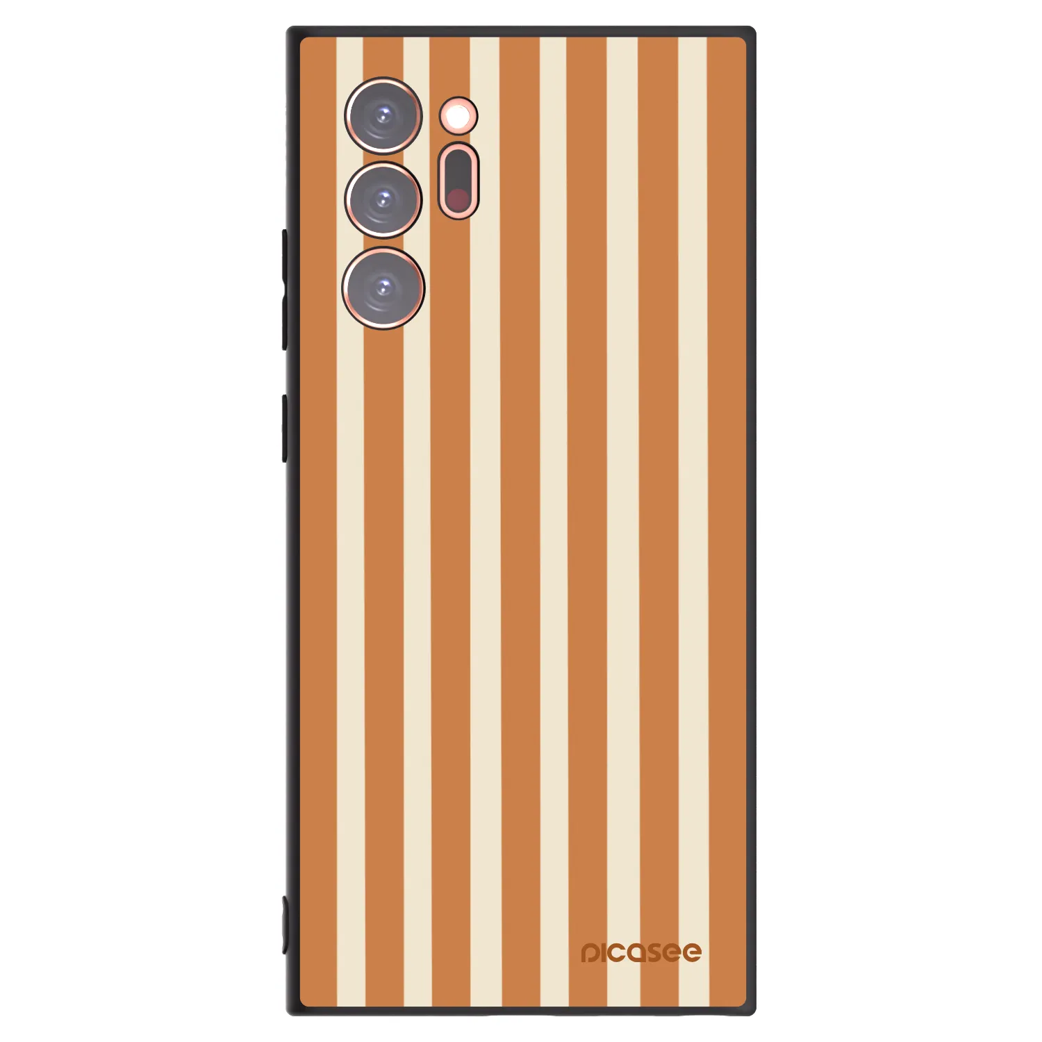 Picasee silikónový čierny obal pre Samsung Galaxy Note 20 Ultra - Orange lines