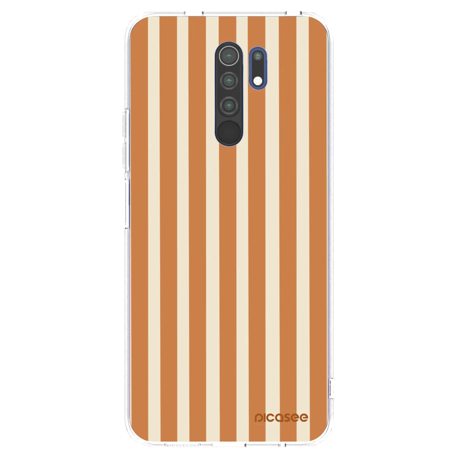 Picasee silikónový prehľadný obal pre Xiaomi Redmi 9 - Orange lines