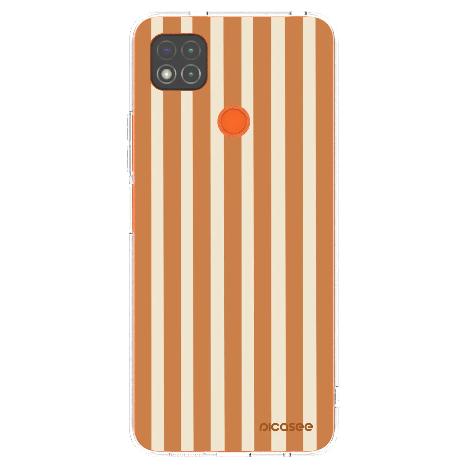 Picasee silikónový prehľadný obal pre Xiaomi Redmi 9C - Orange lines