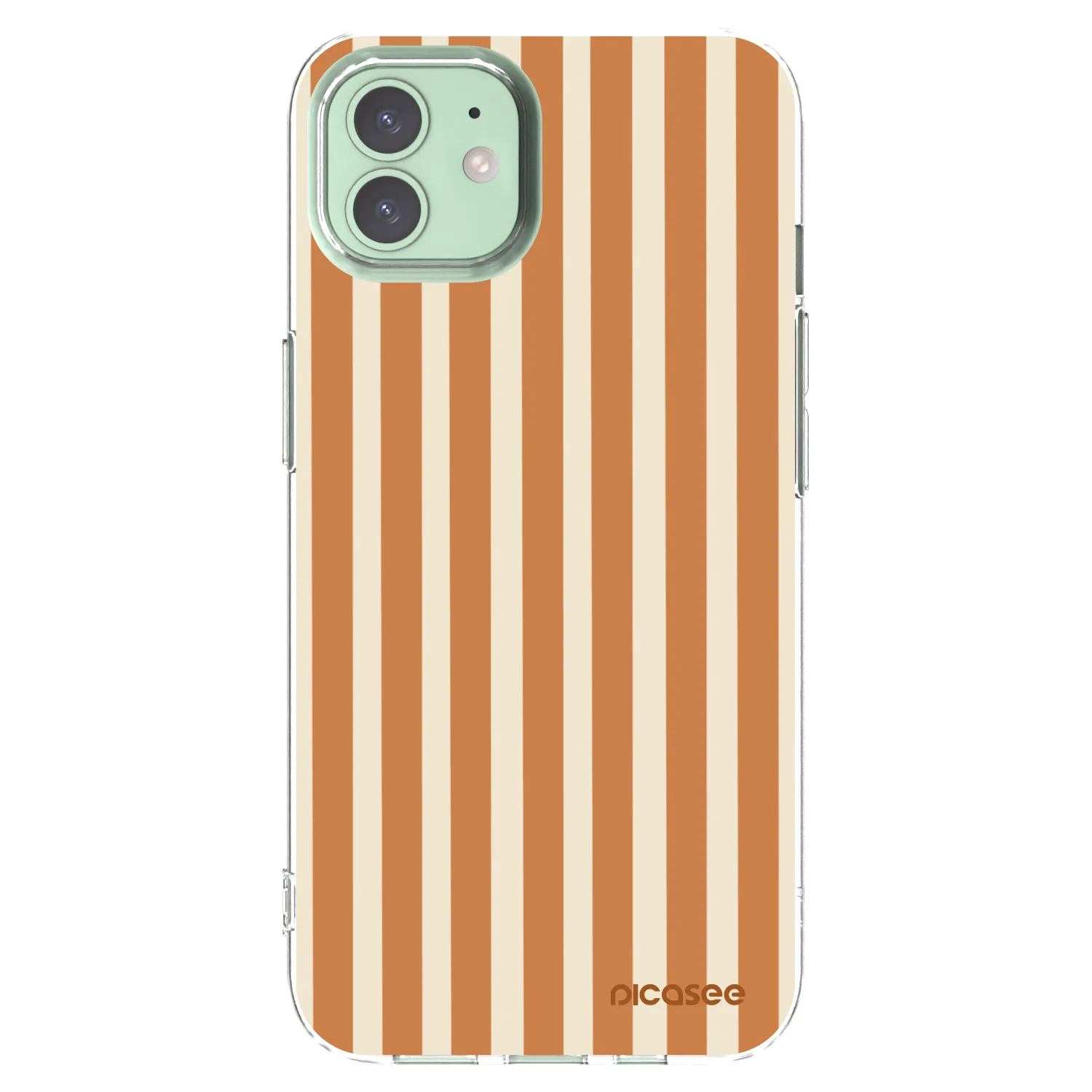 Picasee silikónový prehľadný obal pre Apple iPhone 12 - Orange lines