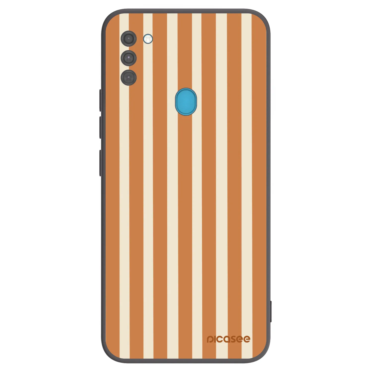 Picasee silikónový čierny obal pre Samsung Galaxy M11 - Orange lines