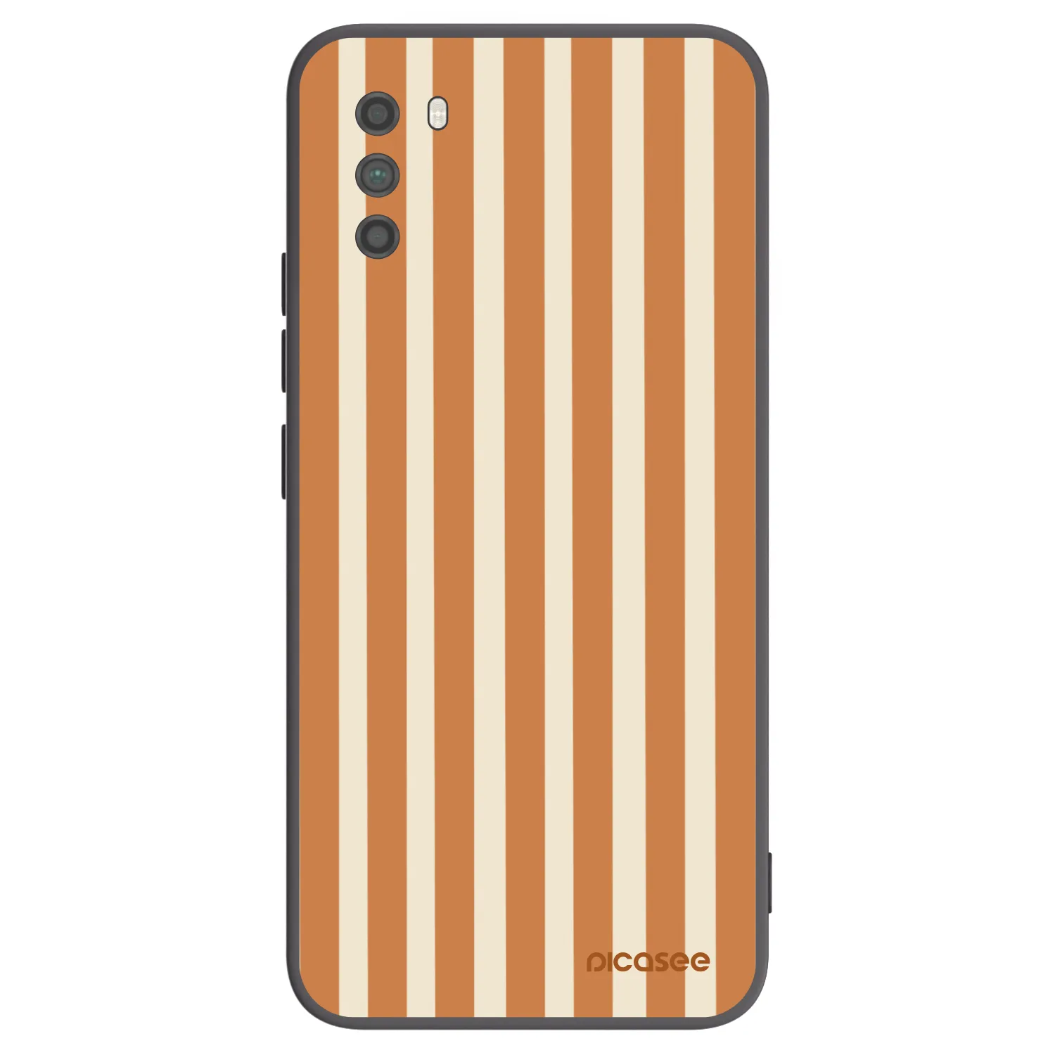 Picasee silikónový čierny obal pre Xiaomi Poco M3 - Orange lines