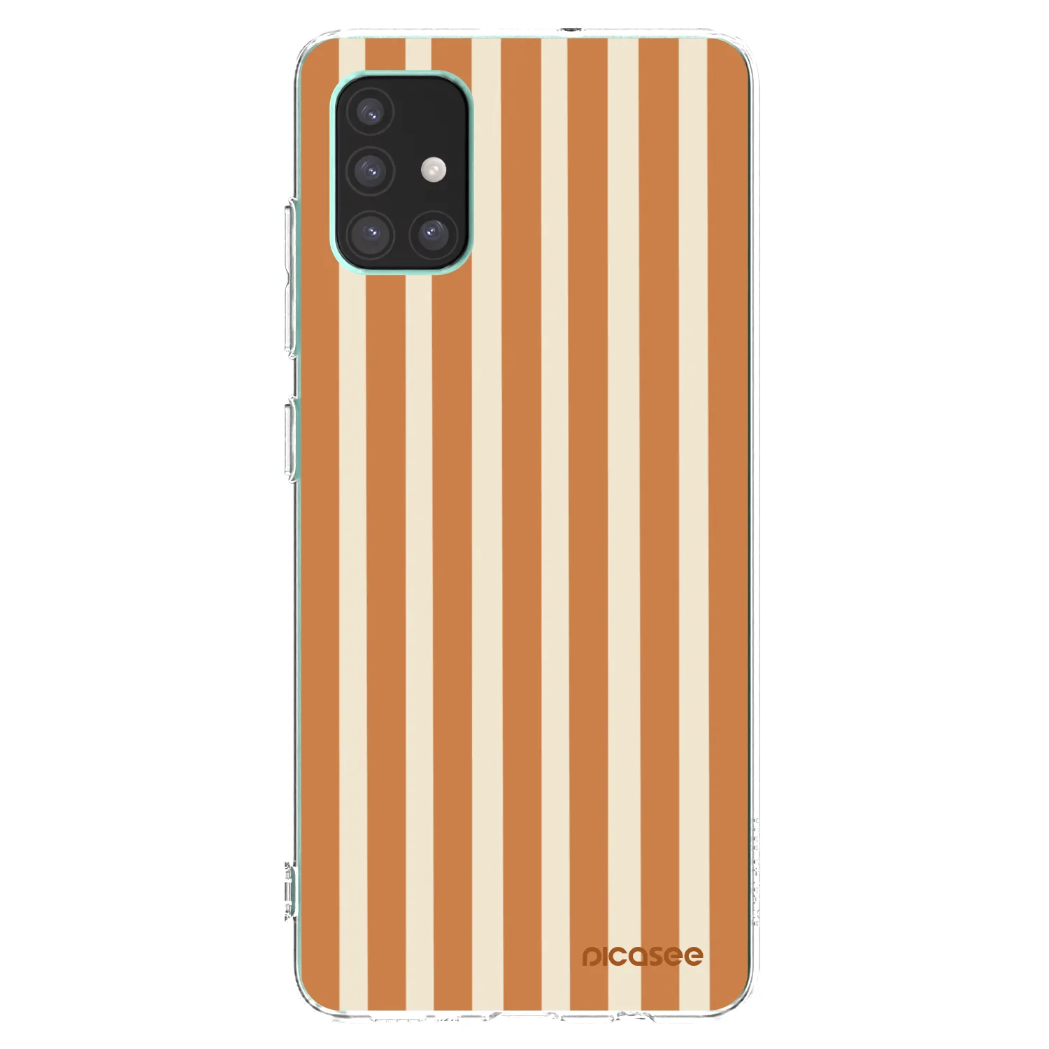 Picasee silikónový prehľadný obal pre Samsung Galaxy M51 M515F - Orange lines