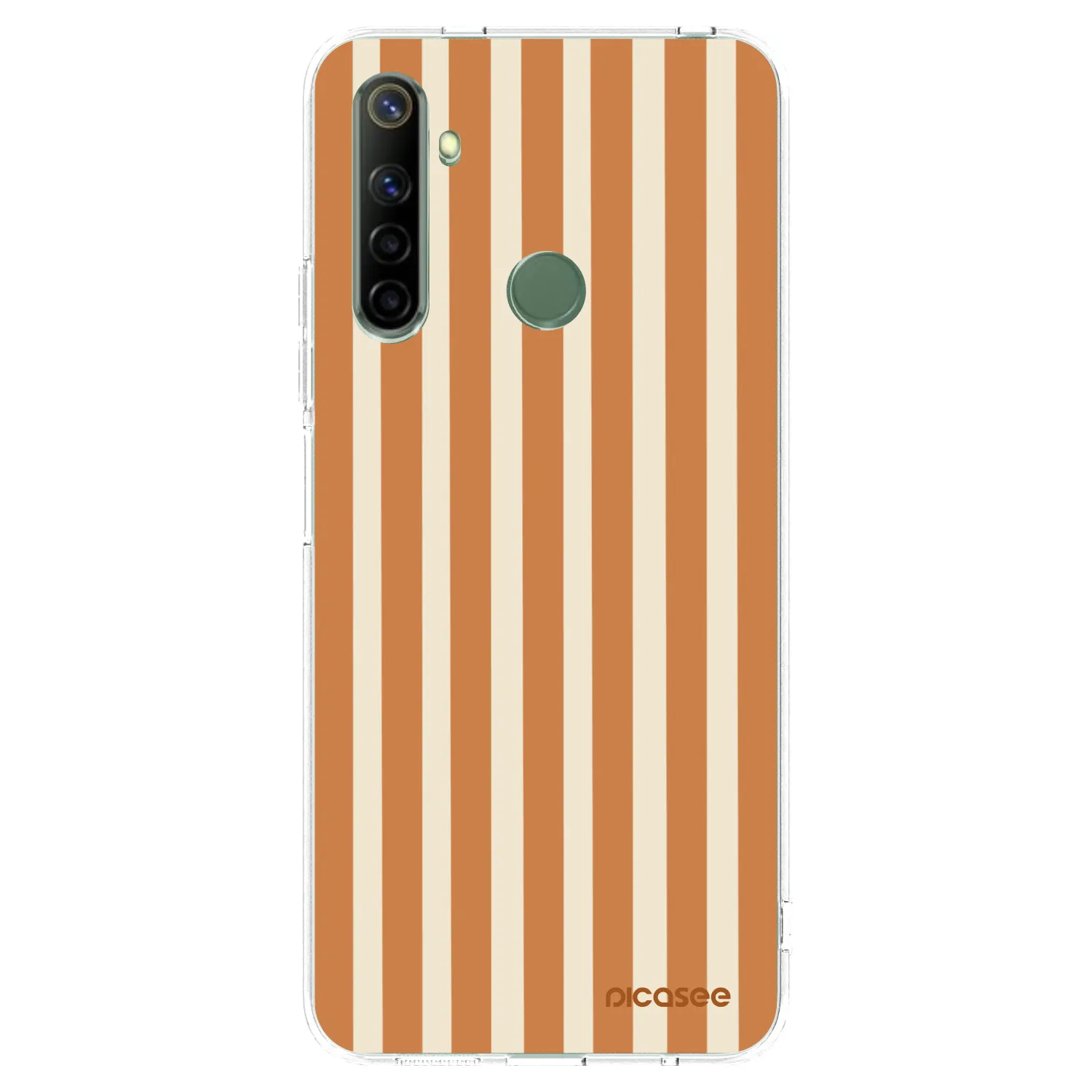 Picasee silikónový prehľadný obal pre Realme 6i - Orange lines