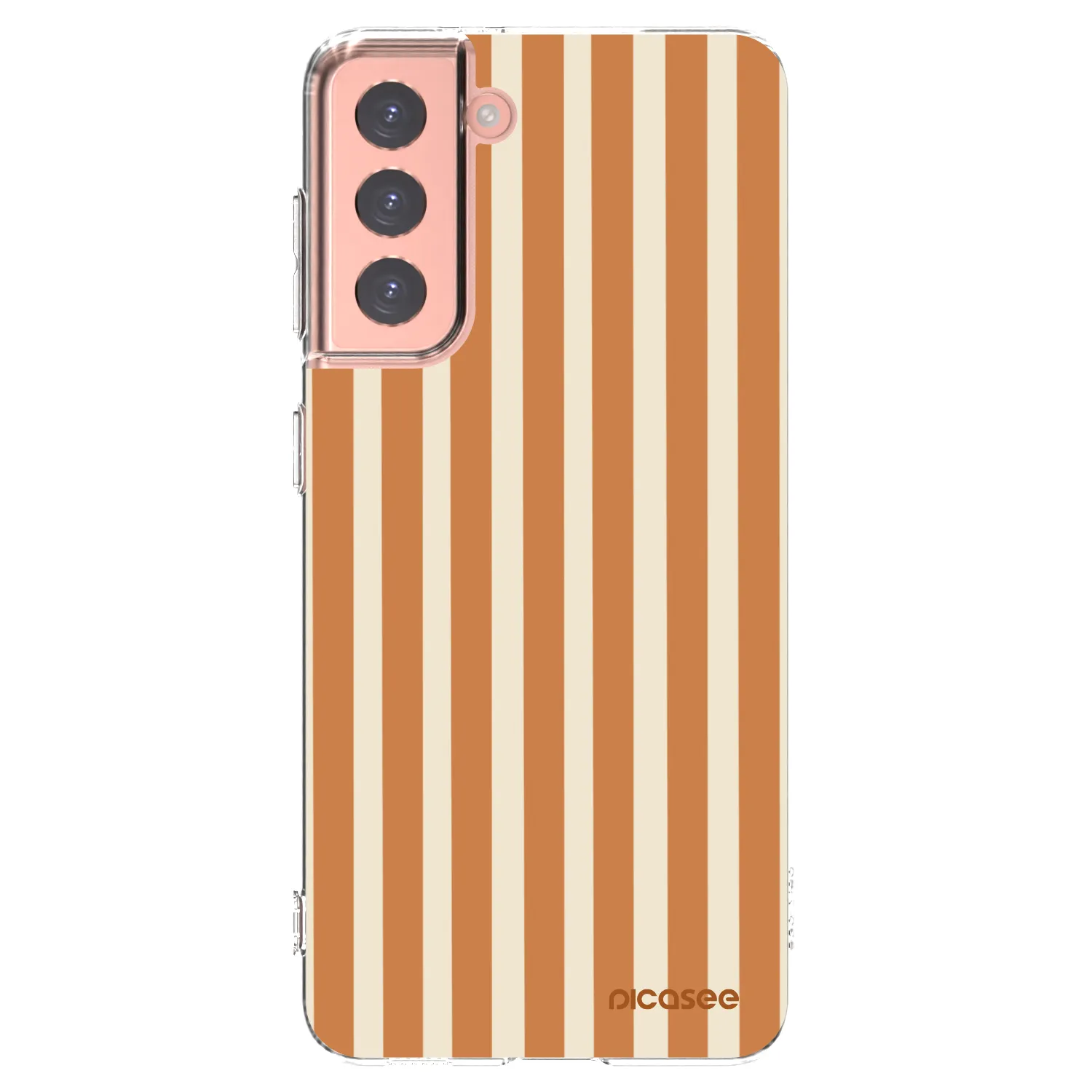 Picasee silikónový prehľadný obal pre Samsung Galaxy S21 5G G991B - Orange lines