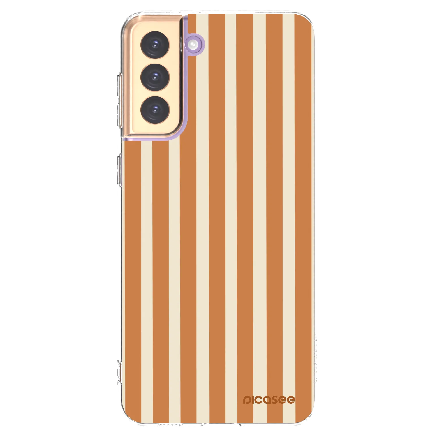 Picasee silikónový prehľadný obal pre Samsung Galaxy S21+ 5G G996F - Orange lines