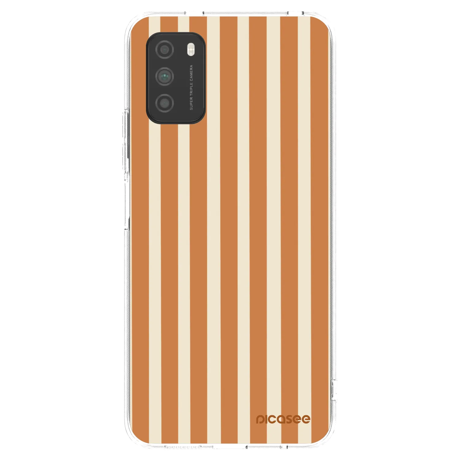 Picasee silikónový prehľadný obal pre Xiaomi Poco M3 - Orange lines