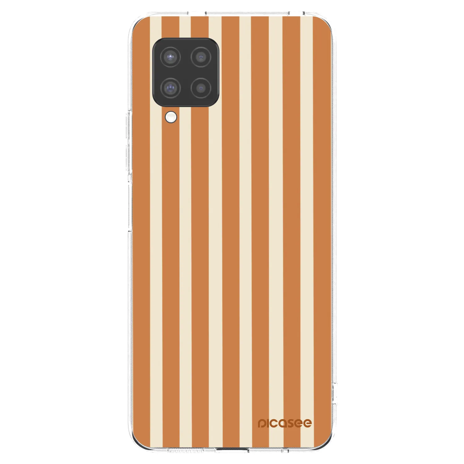Picasee silikónový prehľadný obal pre Samsung Galaxy A42 A426B - Orange lines