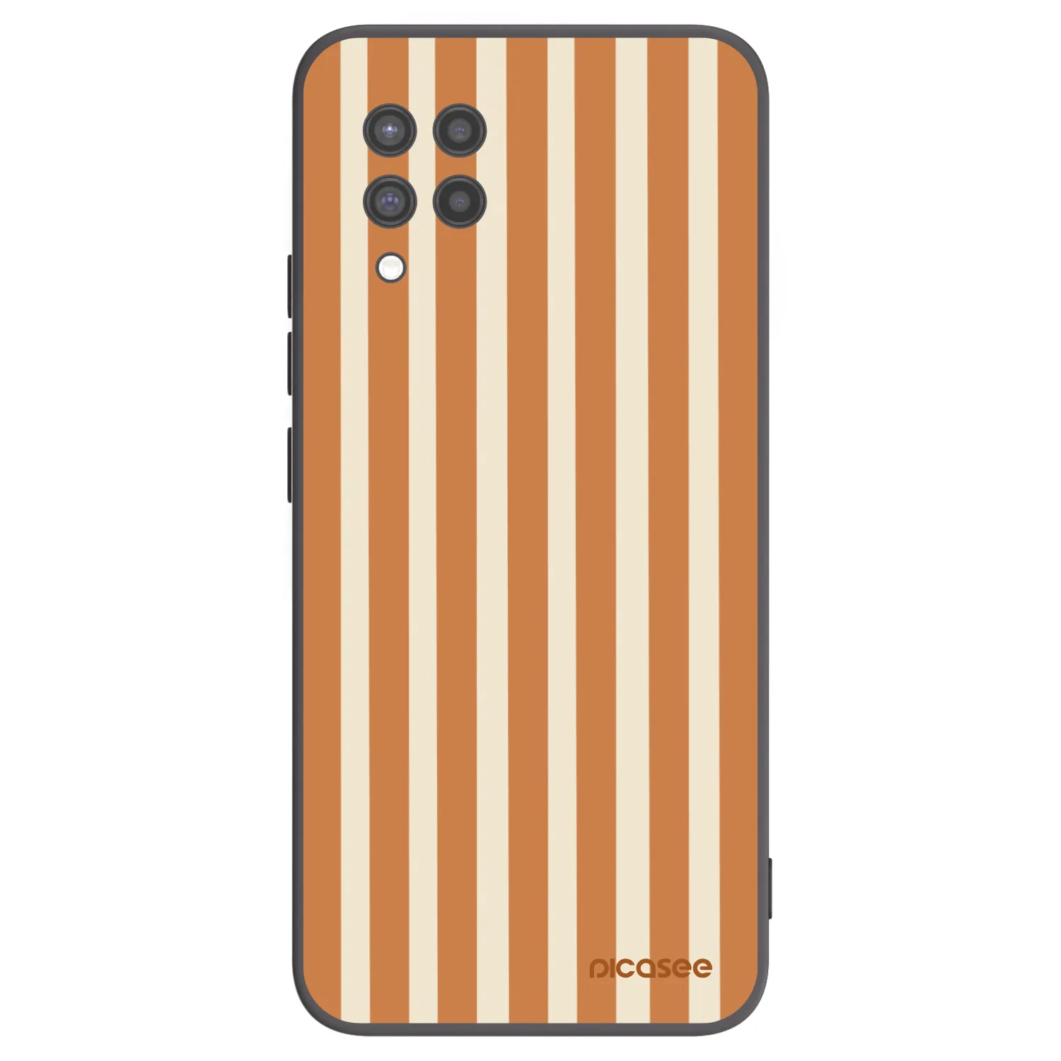 Picasee silikónový čierny obal pre Samsung Galaxy A42 A426B - Orange lines