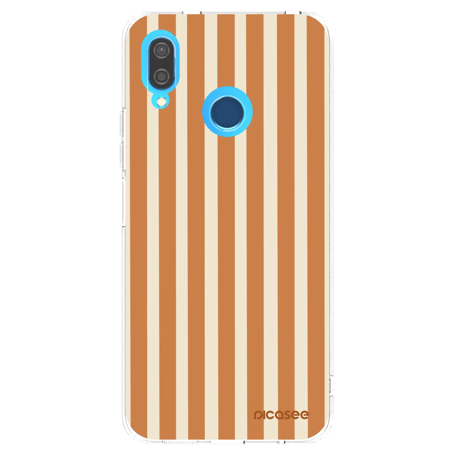 Picasee silikónový prehľadný obal pre Huawei P20 Lite - Orange lines