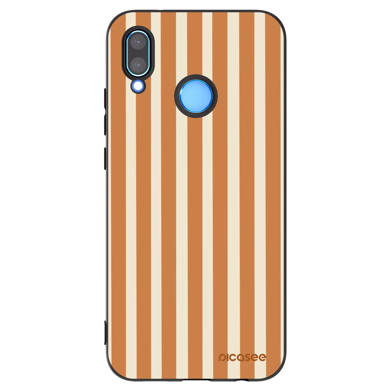 Picasee silikónový čierny obal pre Huawei P20 Lite - Orange lines