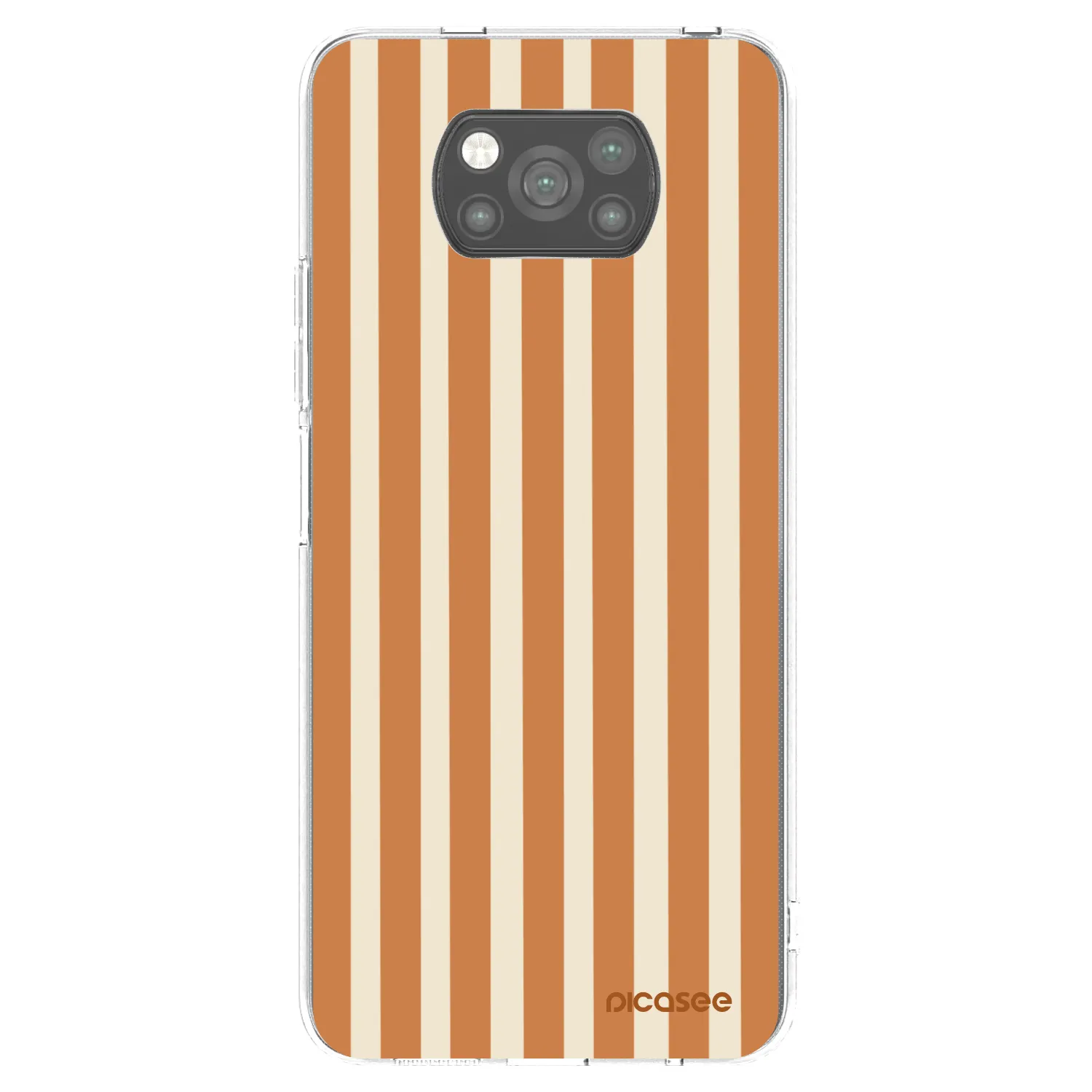 Picasee silikónový čierny obal pre Xiaomi Poco X3 Pro - Orange lines