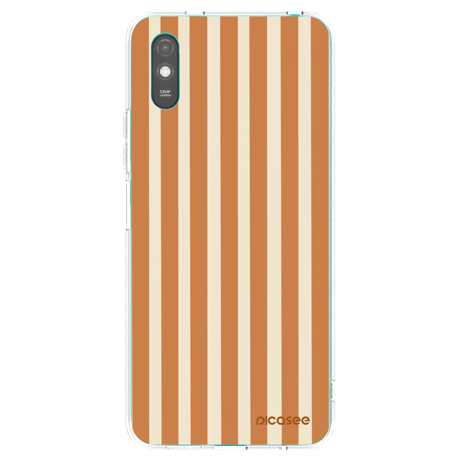 Picasee silikónový prehľadný obal pre Xiaomi Redmi 9AT - Orange lines
