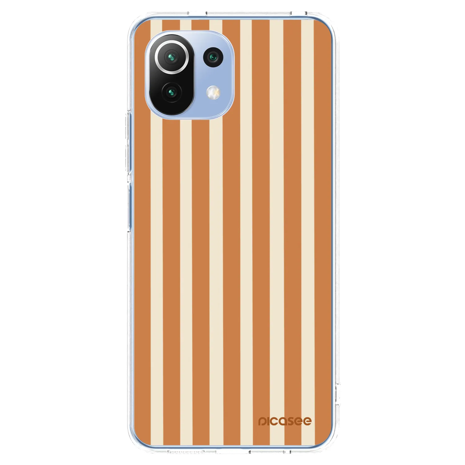 Picasee silikónový prehľadný obal pre Xiaomi Mi 11 Lite - Orange lines