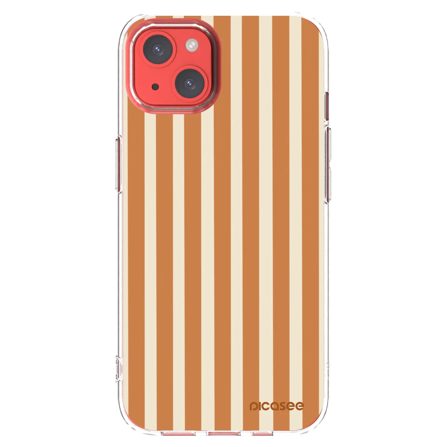 Picasee silikónový prehľadný obal pre Apple iPhone 13 - Orange lines