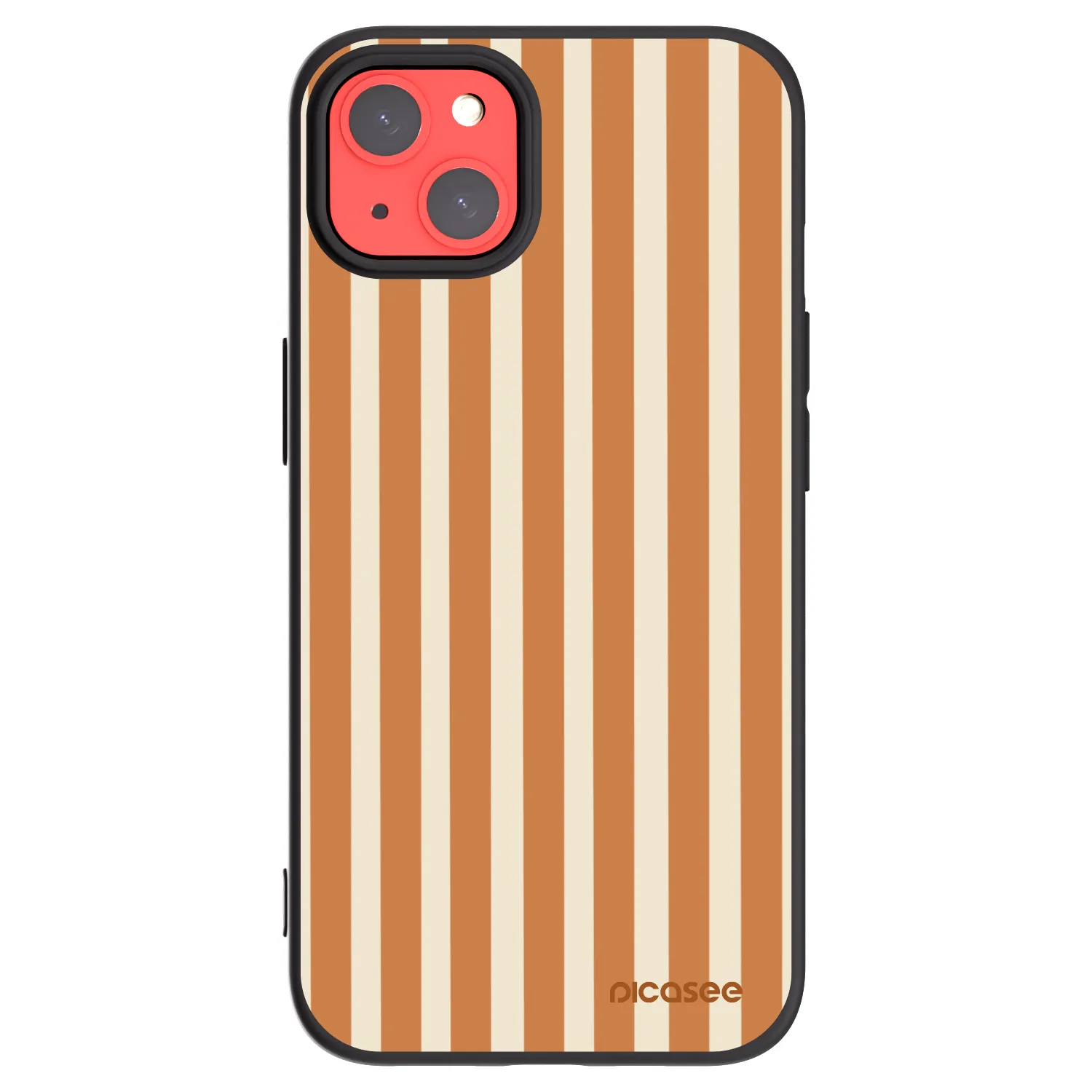 Picasee silikónový čierny obal pre Apple iPhone 13 - Orange lines