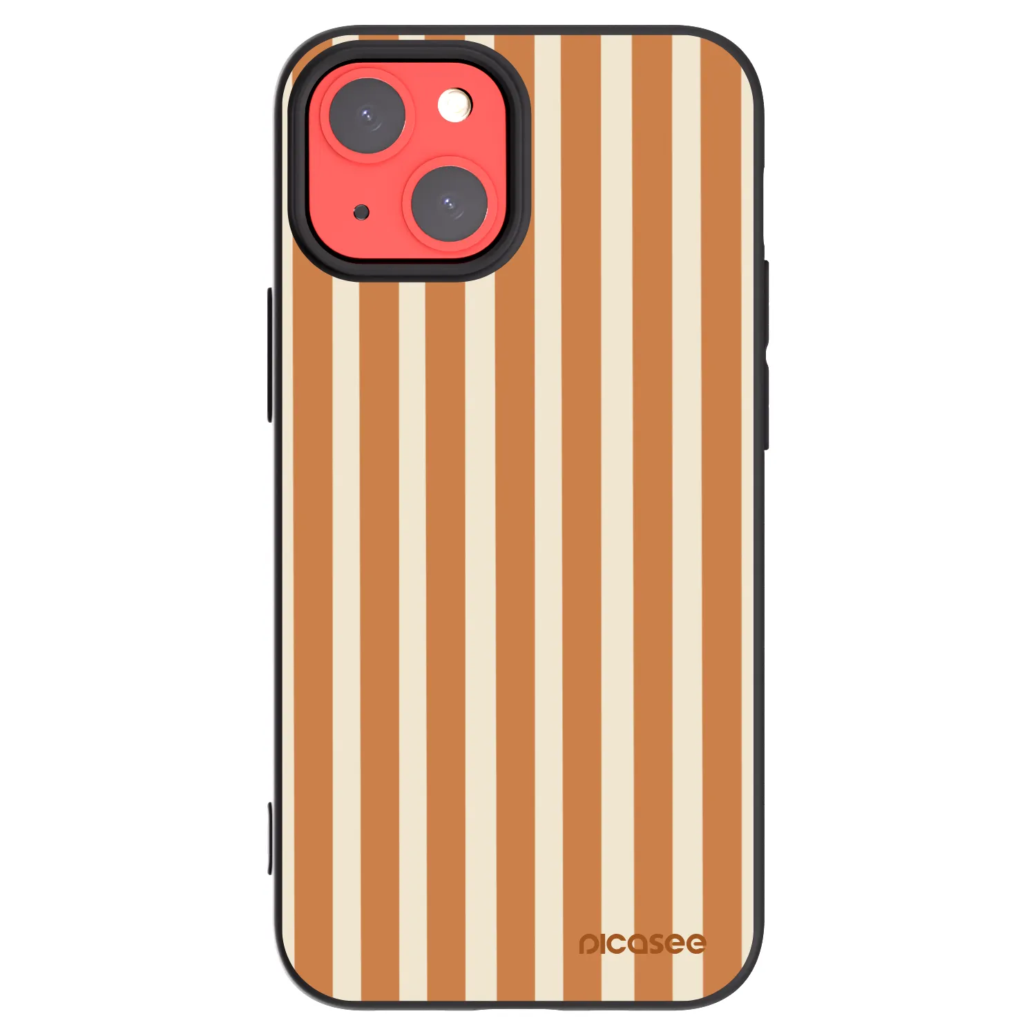 Picasee silikónový čierny obal pre Apple iPhone 13 mini - Orange lines
