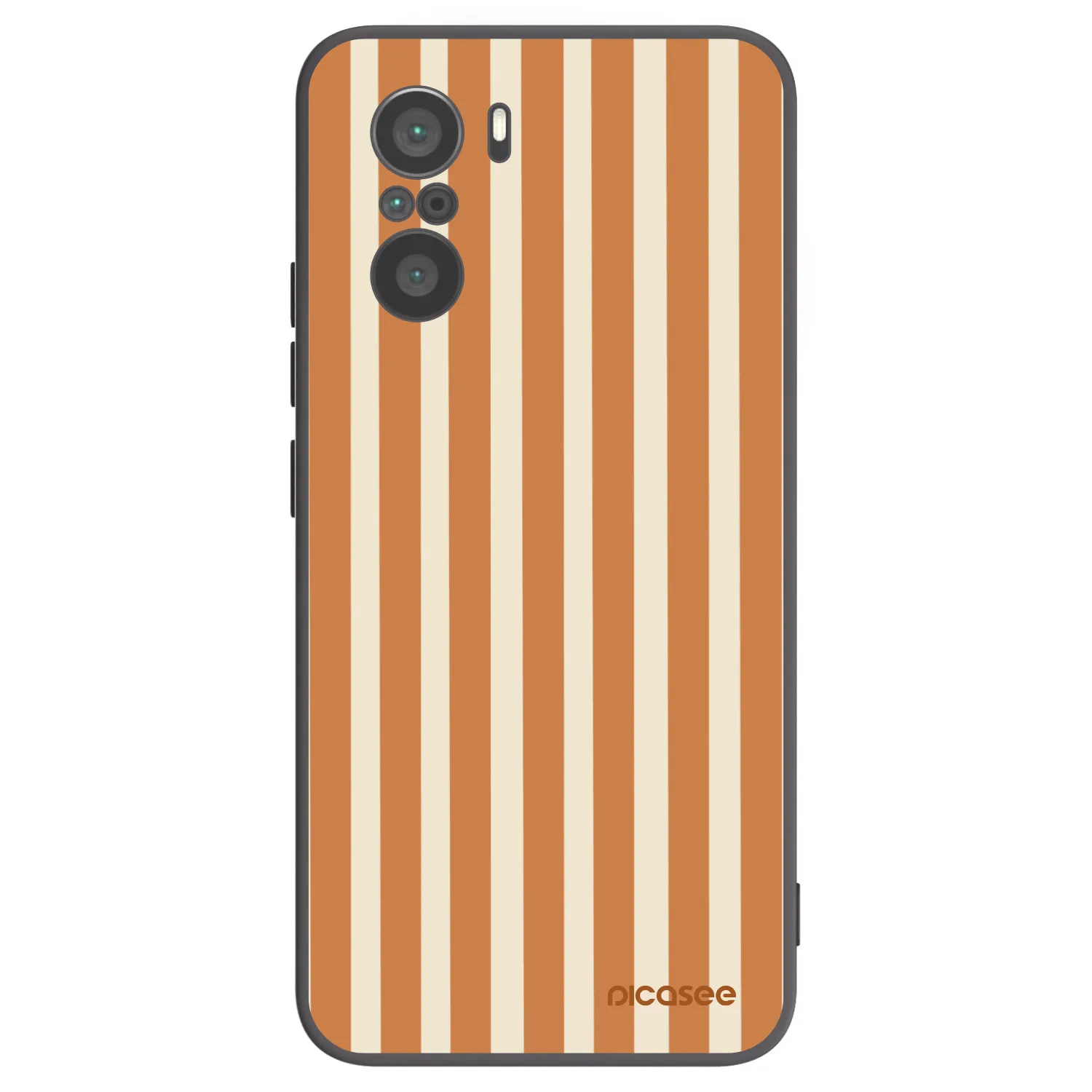 Picasee silikónový čierny obal pre Xiaomi Poco F3 - Orange lines
