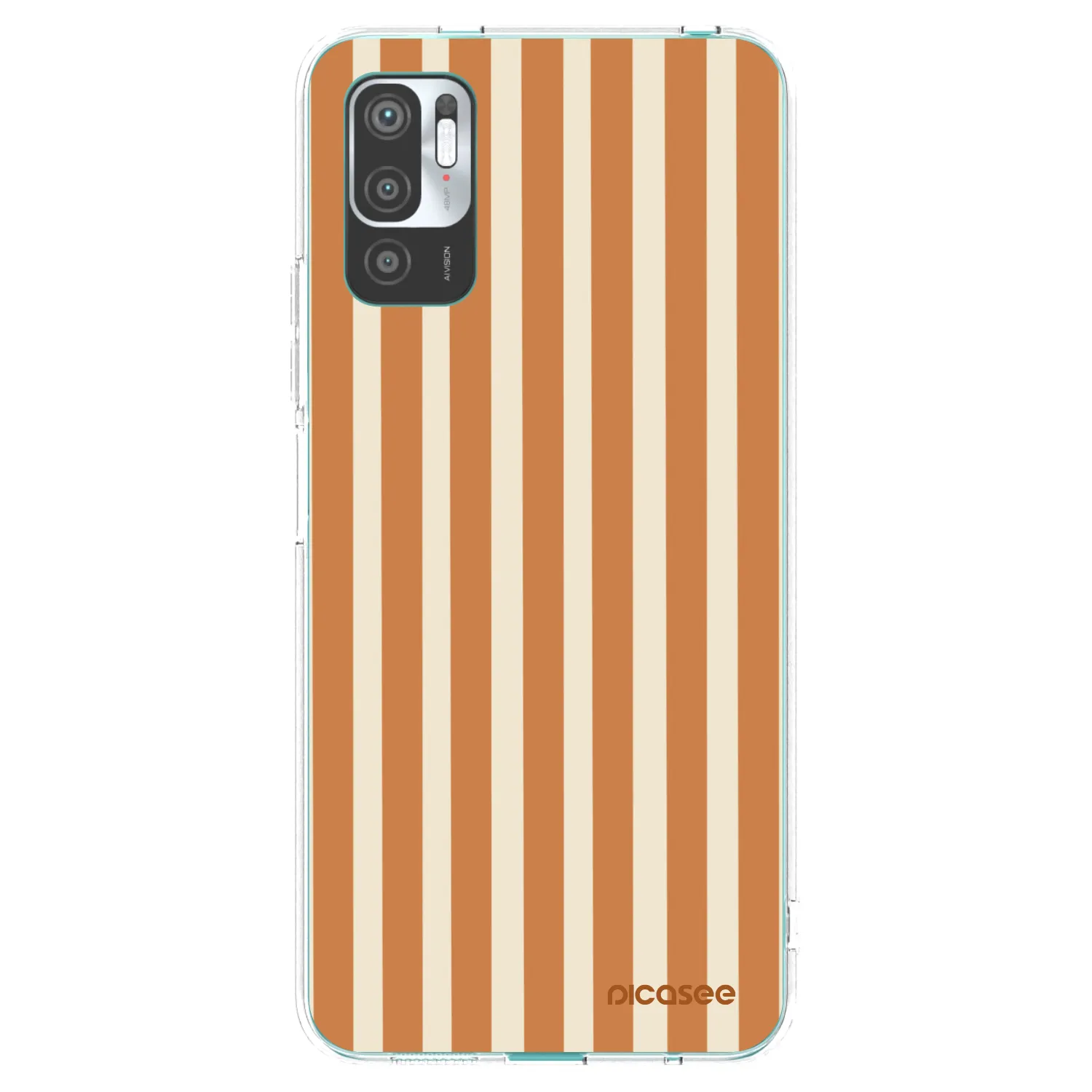 Picasee silikónový prehľadný obal pre Xiaomi Redmi Note 10 5G - Orange lines