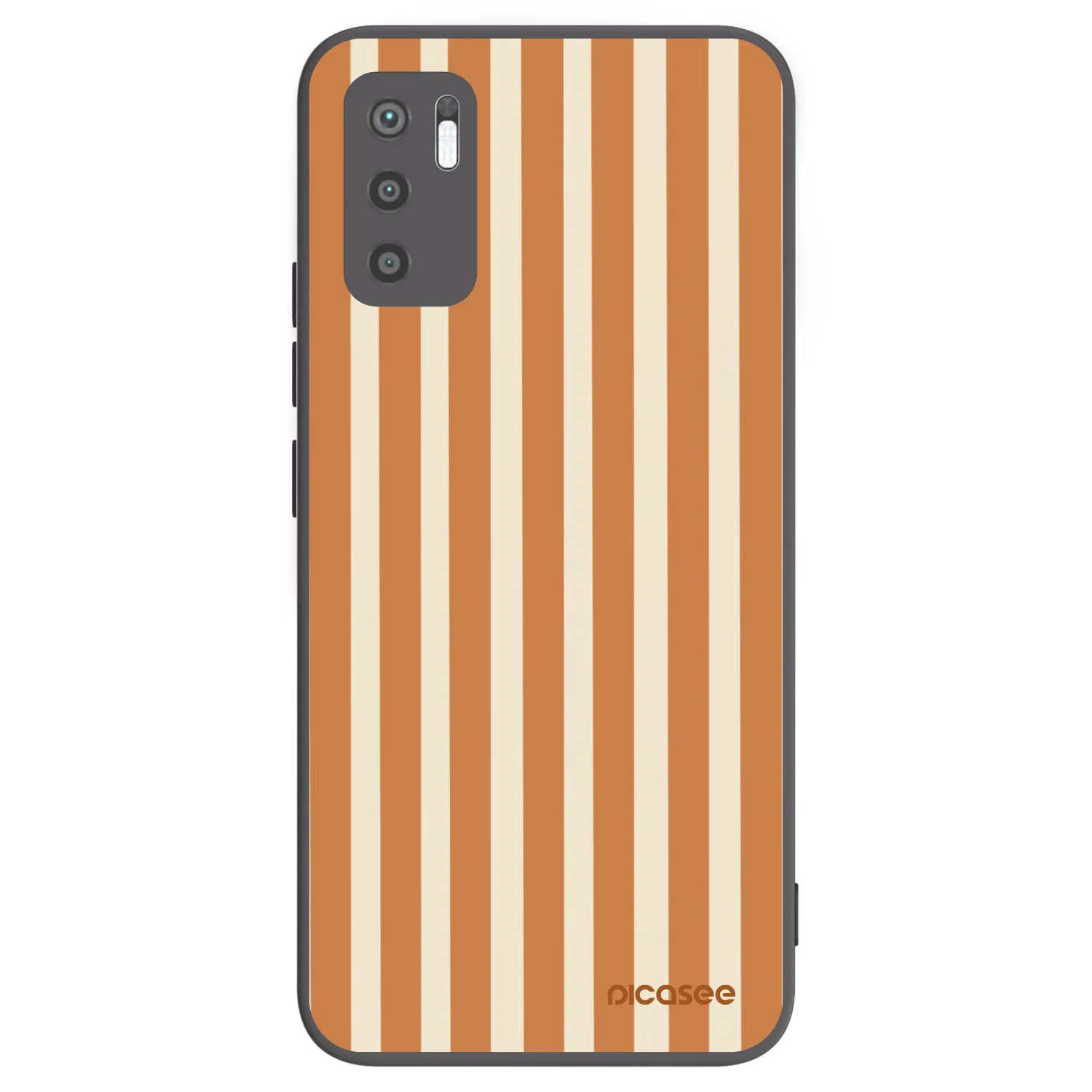 Picasee silikónový čierny obal pre Xiaomi Redmi Note 10 5G - Orange lines