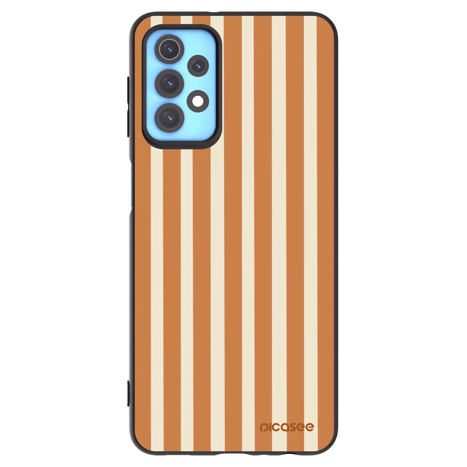 Picasee silikónový čierny obal pre Samsung Galaxy A32 4G SM-A325F - Orange lines